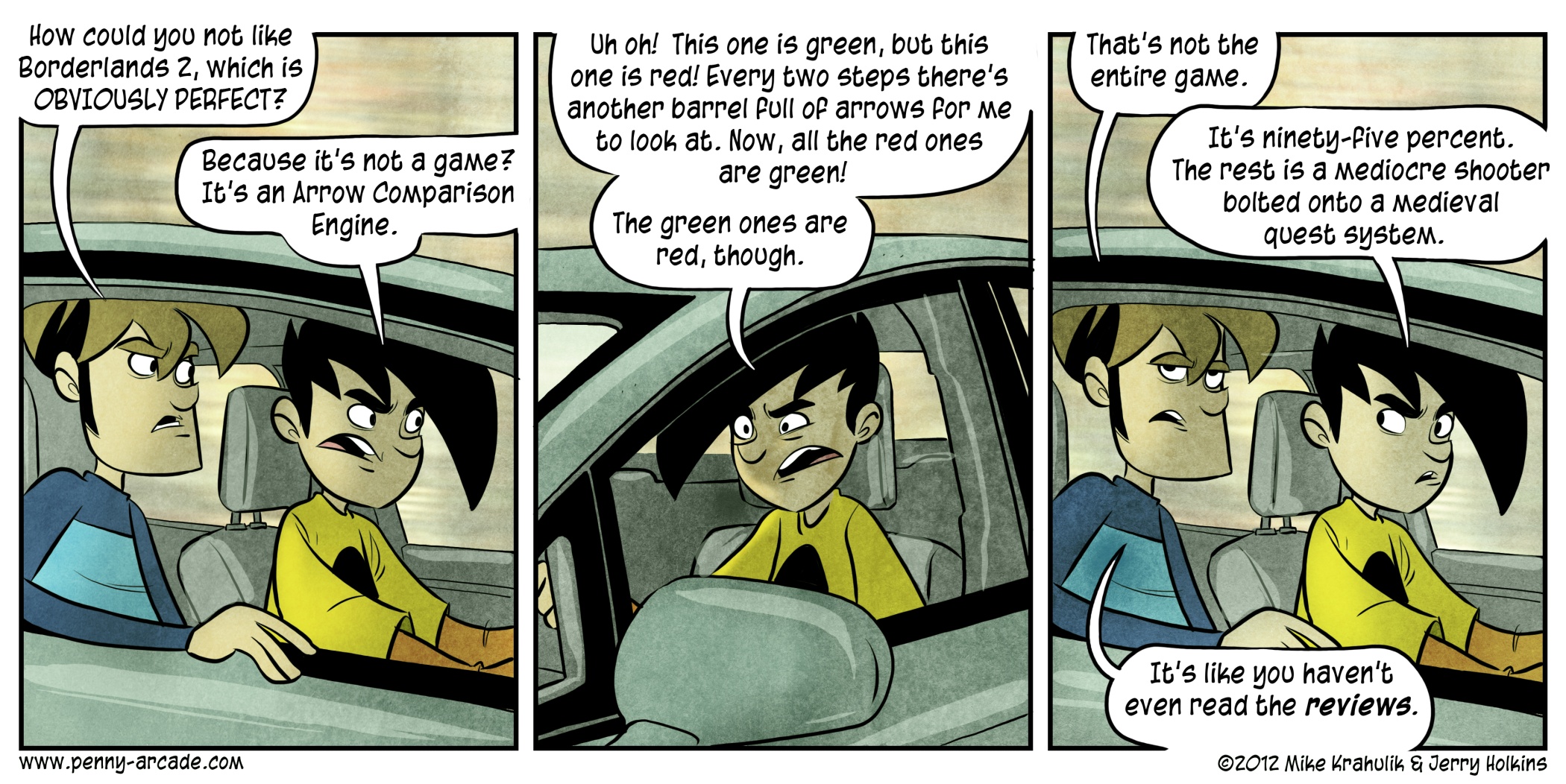 Read even. Penny Arcade webcomic read.