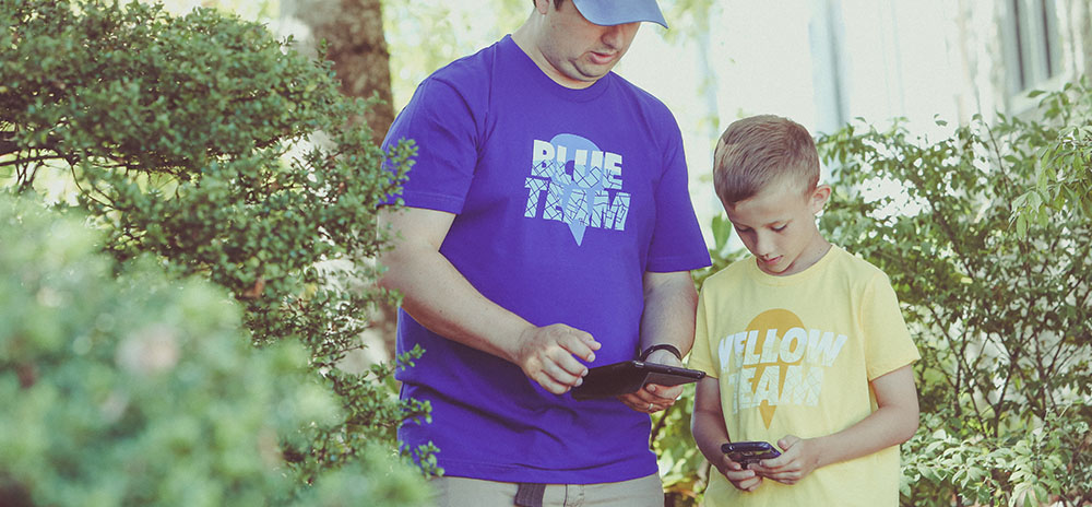 A Family Team wearing our Team Tees