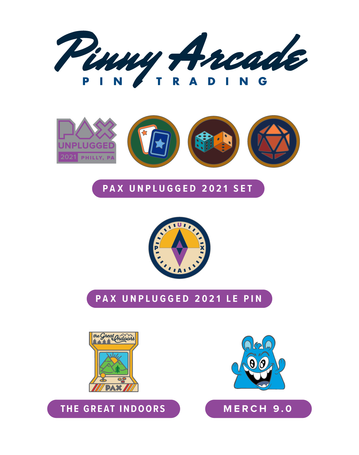 PAX Unplugged 2021 Show Pins