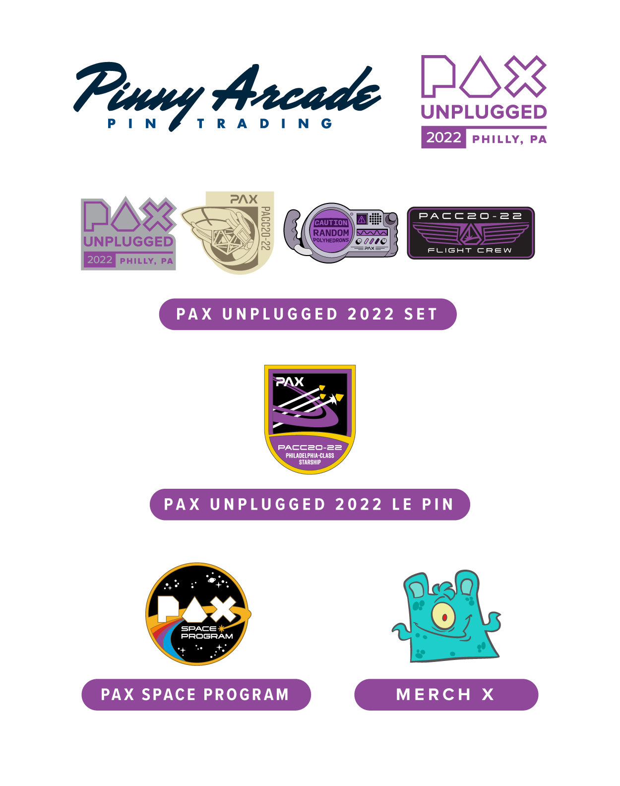 PAX Unplugged 2022 Show Pins