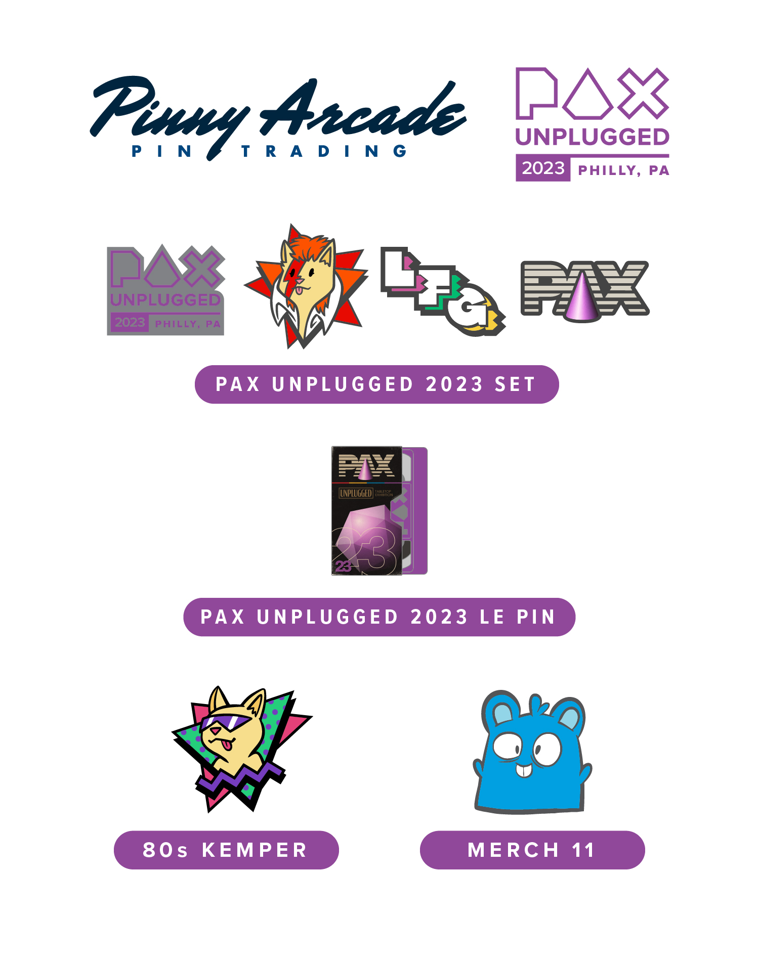 PAX Unplugged 2023 Show Pins