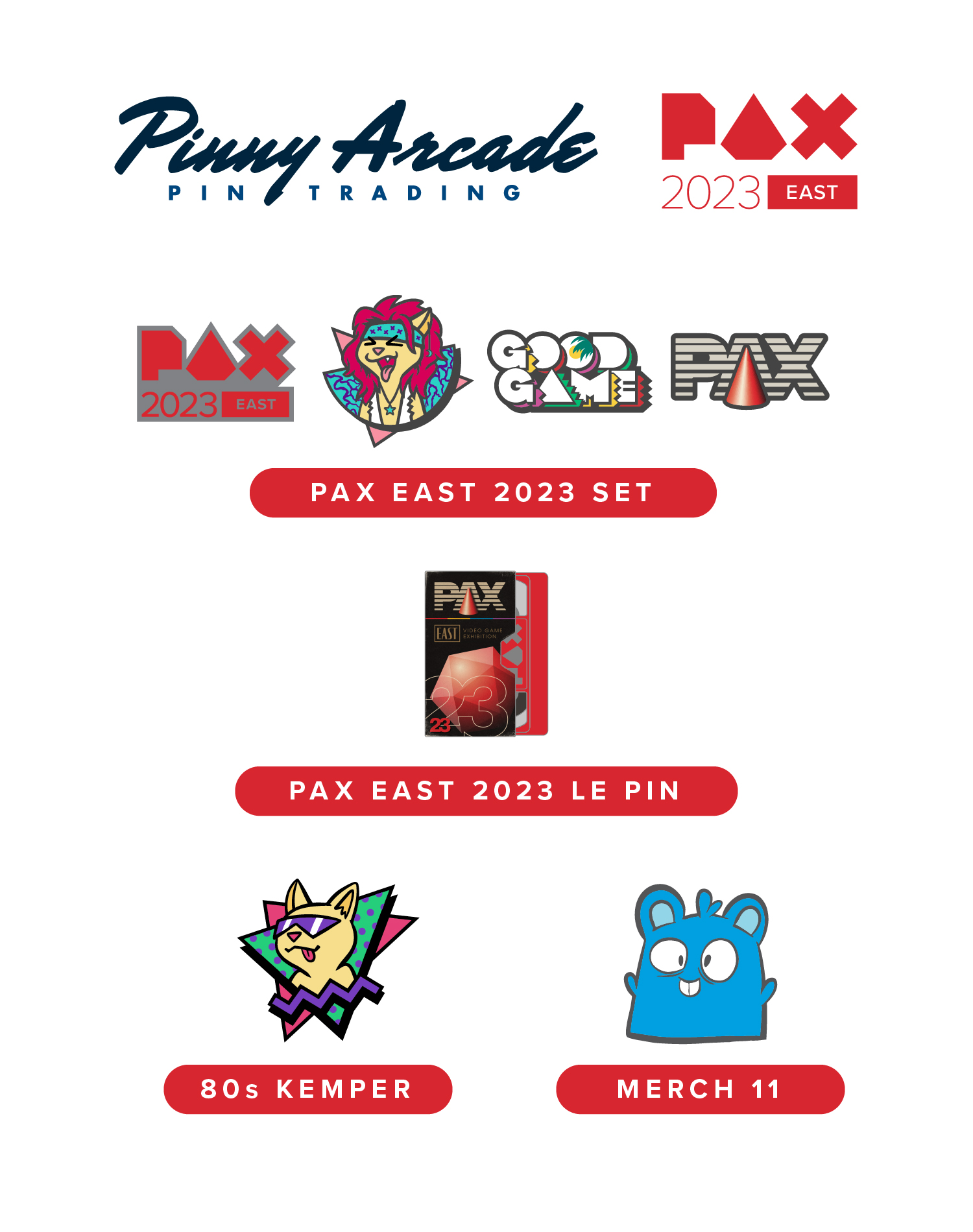PAX EAST 2023 Show Pins