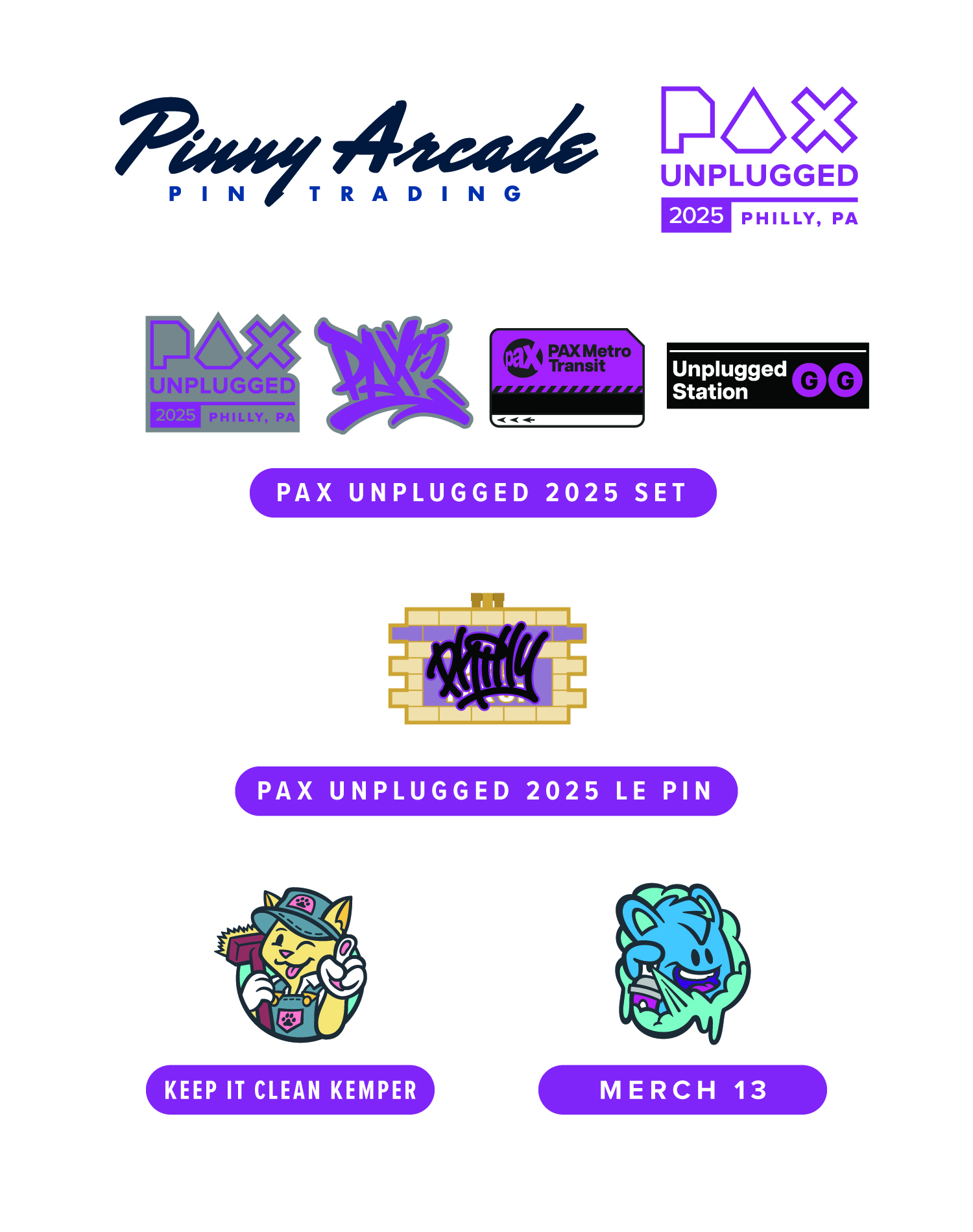 PAX Unplugged 2025 Show Pins