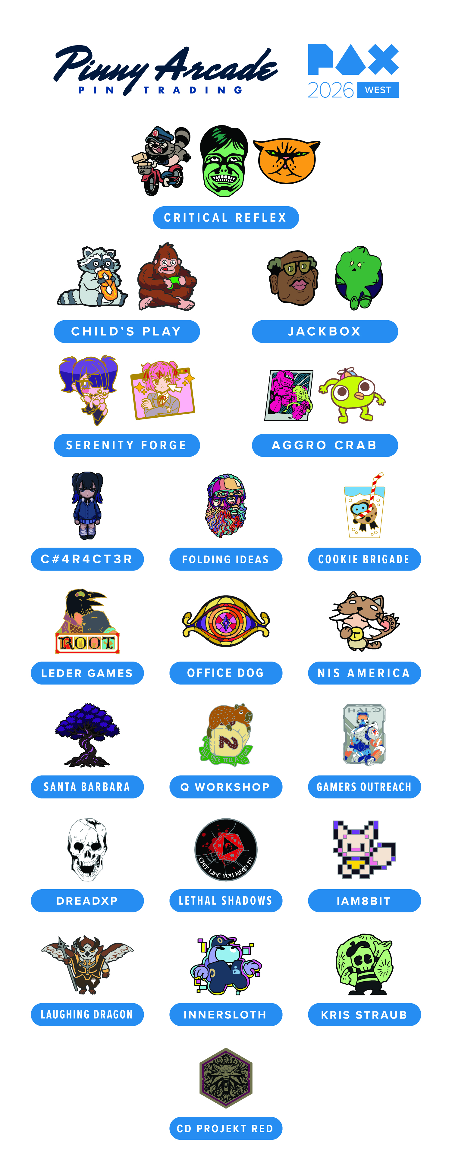 PAX WEST 2026 Partner Pins